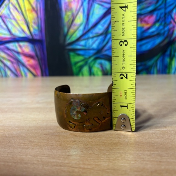 Copper & Abalone Cuff Bracelet - Picture 13 of 13